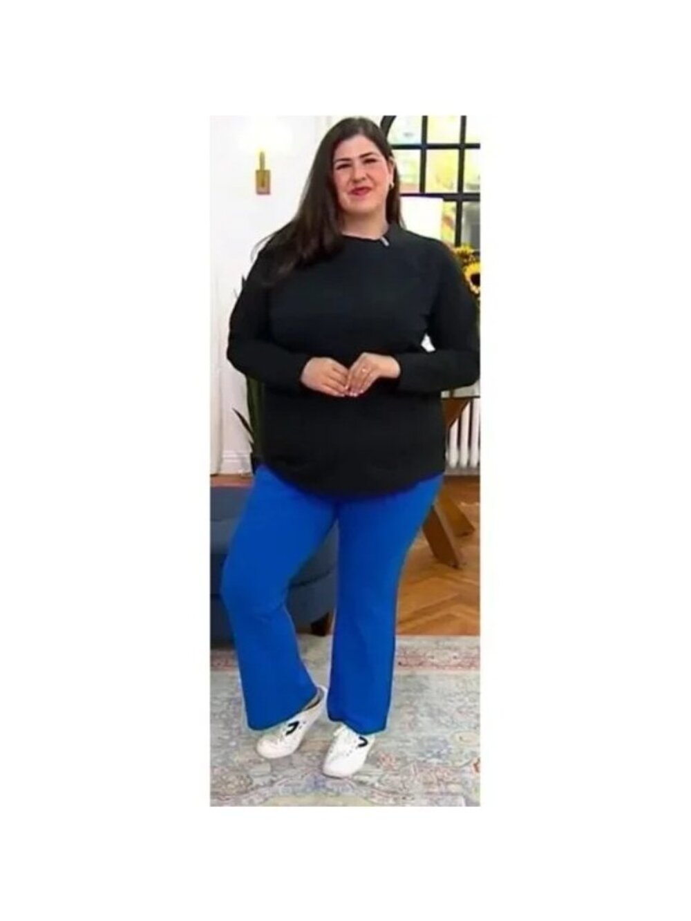 Sport Savvy Pants 5X Regular French Terry Lightly Bootcut Deep Blue NEW